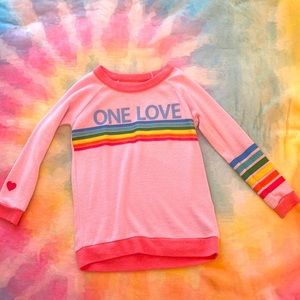 Girls Pink One Love Chaser Sweatshirt